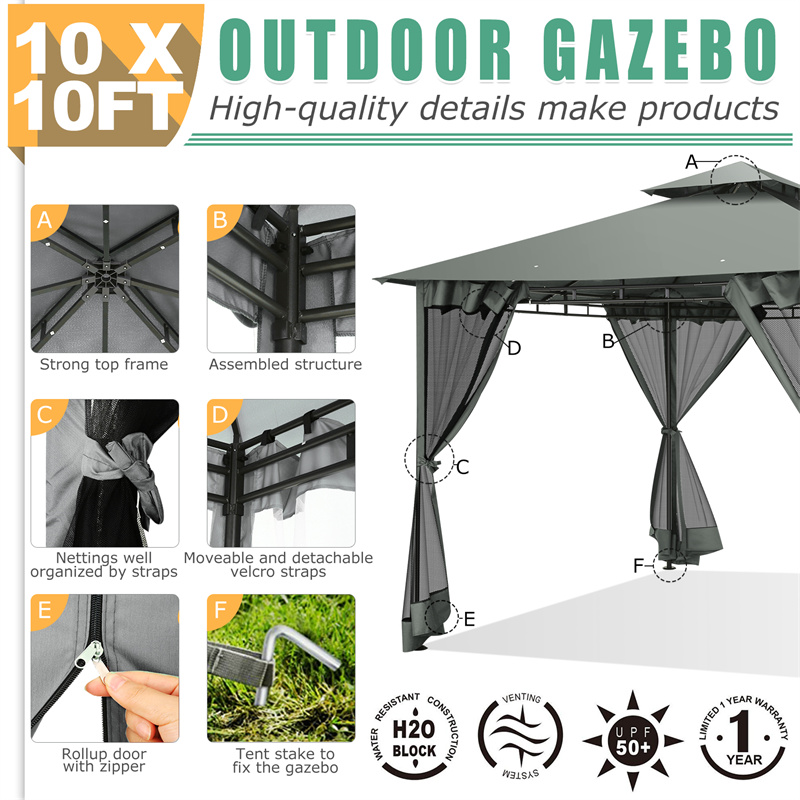 10’x10’ Gazebo on Clearance, W - огляд і ціна Emergency Mylar Tent