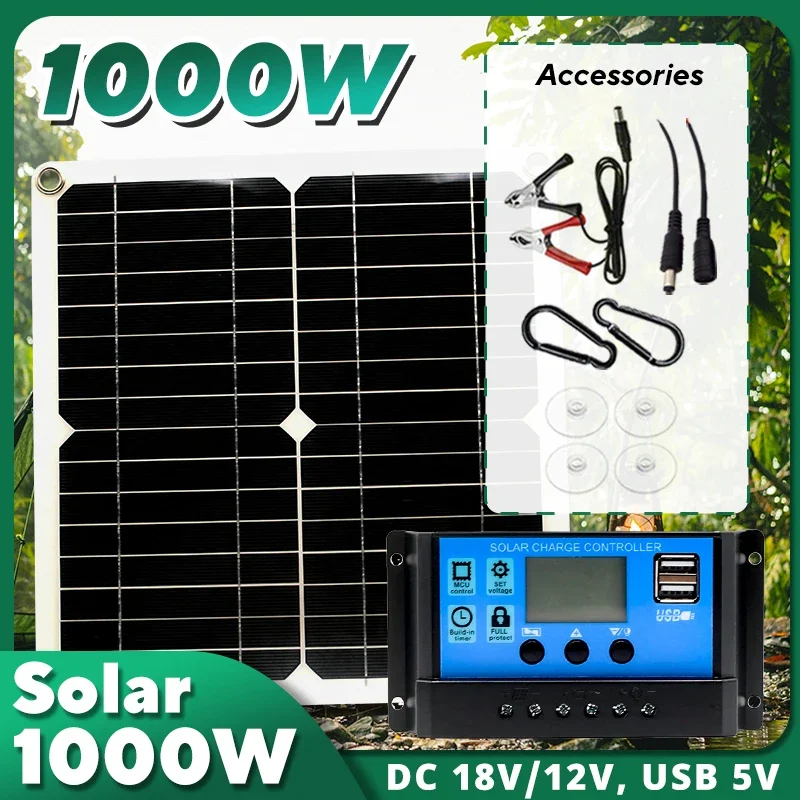 1000W Solar Panel Kit,12V Sola - огляд і ціна Solar Emergency Charger