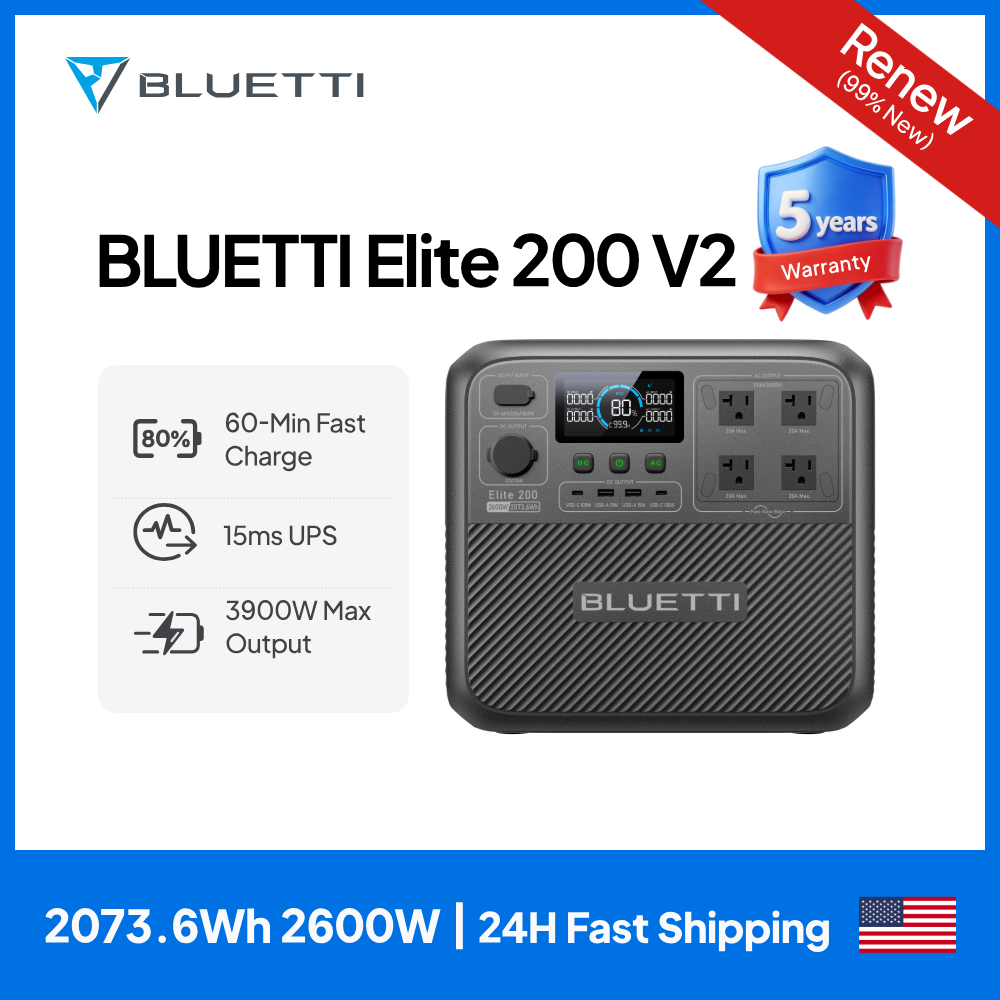 【Renew】BLUETTI Elite 200 V2 Po - огляд і ціна Solar Emergency Charger