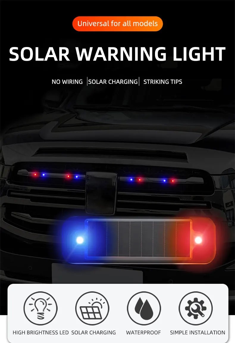 Mini LED Solar Power Car Warni - огляд і ціна Sos Light Strobe