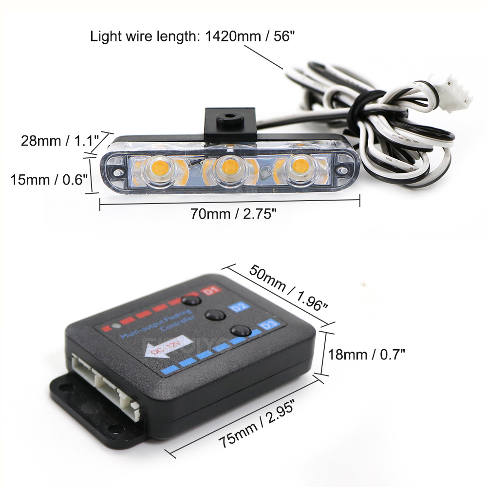 4x 3 LED Grill Car LED Strobe  - огляд і ціна Sos Light Strobe